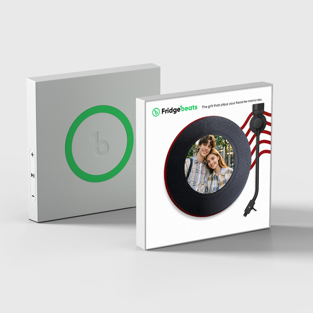Benutzerdefinierte Musik- Und Foto-kühlschrankmagnete, Nfc-lied-kühlschrankmagnete, Valentinstagsgeschenke - meinemondlampe