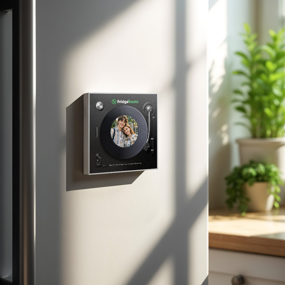 Personalisierter Kühlschrankmagnet Mit Musik Und Foto, Personalisierter Schallplatten-kühlschrankmagnet, Valentinstagsgeschenk Für Paare - meinemondlampe