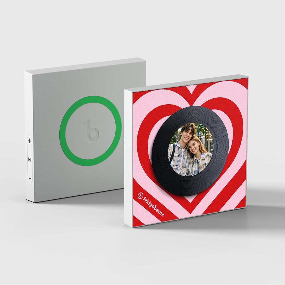 Personalisierter Kühlschrankmagnet Mit Musik Und Foto, Personalisierter Liebeswellen-kühlschrankmagnet, Geschenk Für Paare, Valentinstag - meinemondlampe