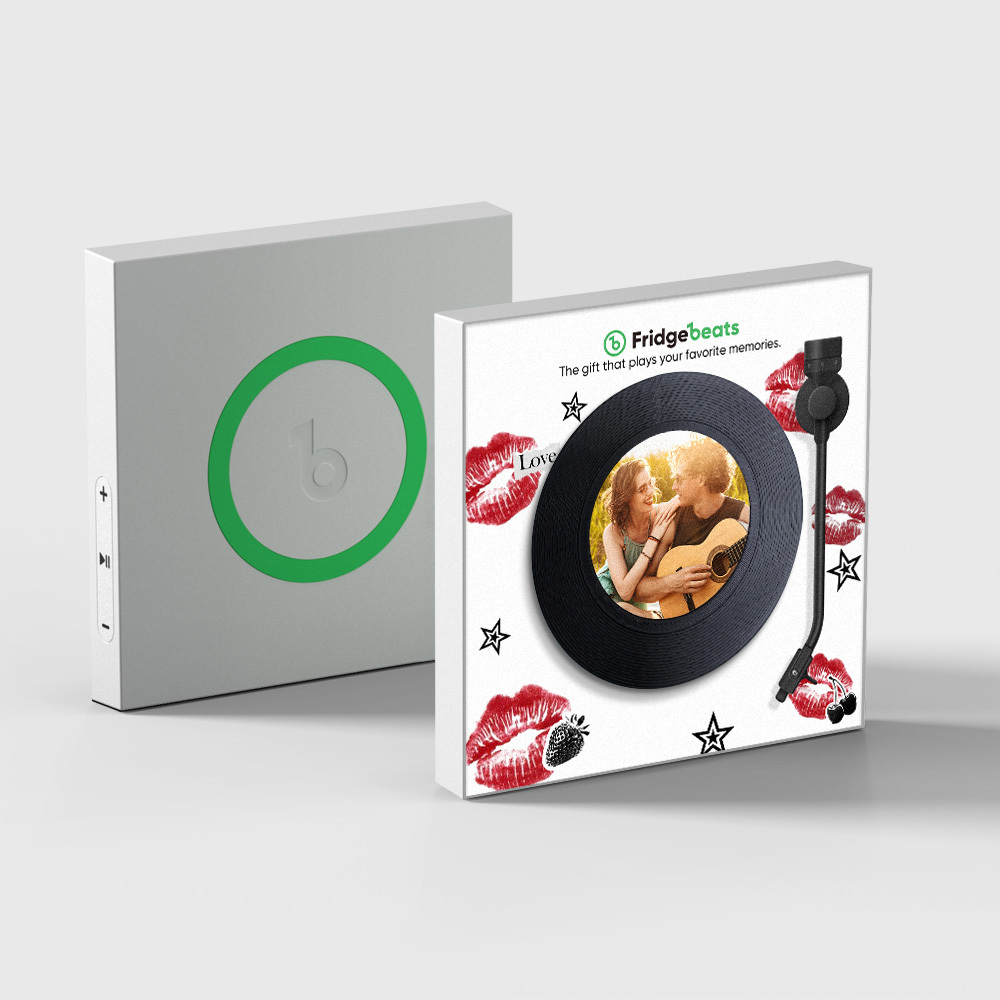 Personalisierter Kühlschrankmagnet Mit Musik Und Foto, Personalisierter Lippen-kühlschrankmagnet, Valentinstagsgeschenk Für Paare - meinemondlampe