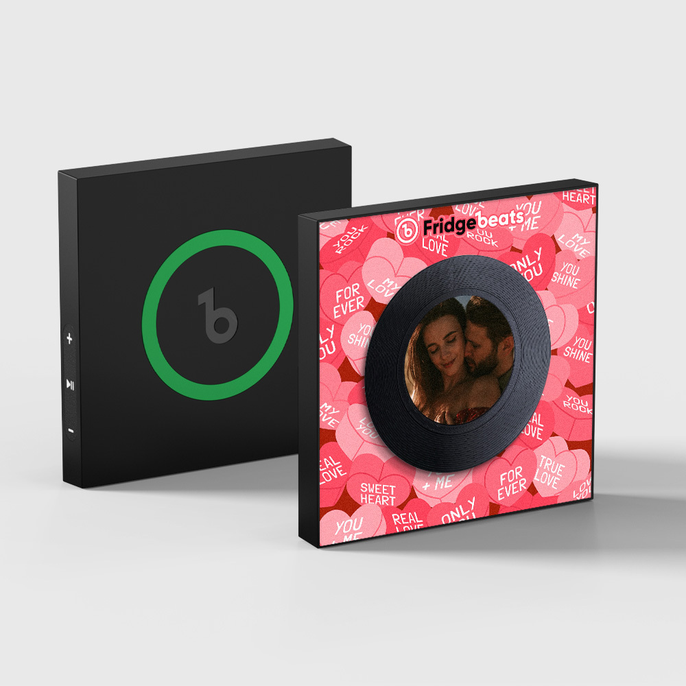 Benutzerdefinierter Kühlschrankmagnet Mit Musik Und Foto Unterstützt Nfc-funktionalität Herz-kühlschrankmagnet Valentinstagsgeschenk - meinemondlampe