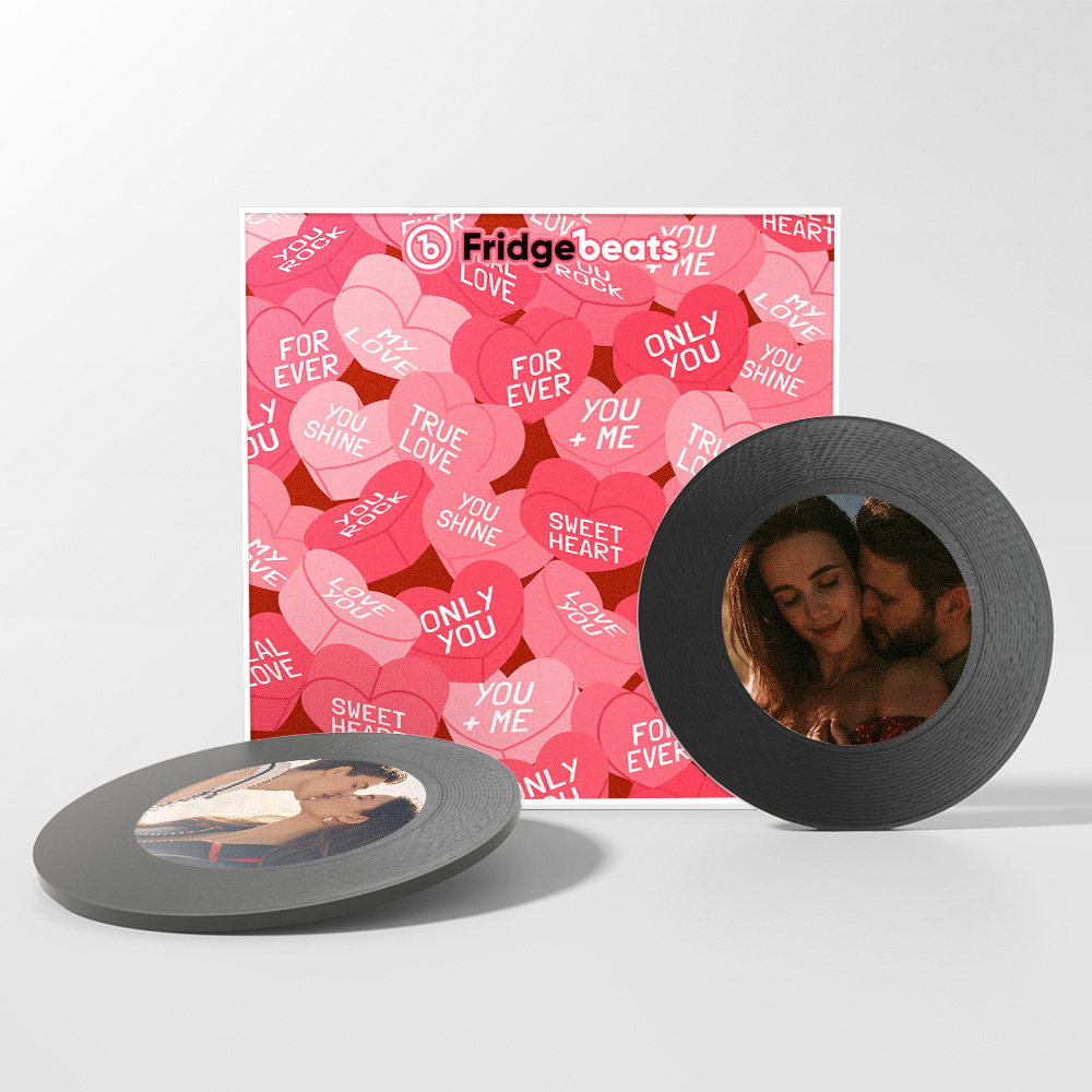 Benutzerdefinierter Kühlschrankmagnet Mit Musik Und Foto Unterstützt Nfc-funktionalität Herz-kühlschrankmagnet Valentinstagsgeschenk - meinemondlampe