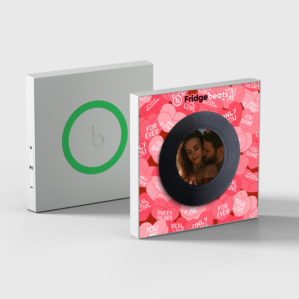 Benutzerdefinierter Kühlschrankmagnet Mit Musik Und Foto Unterstützt Nfc-funktionalität Herz-kühlschrankmagnet Valentinstagsgeschenk - meinemondlampe