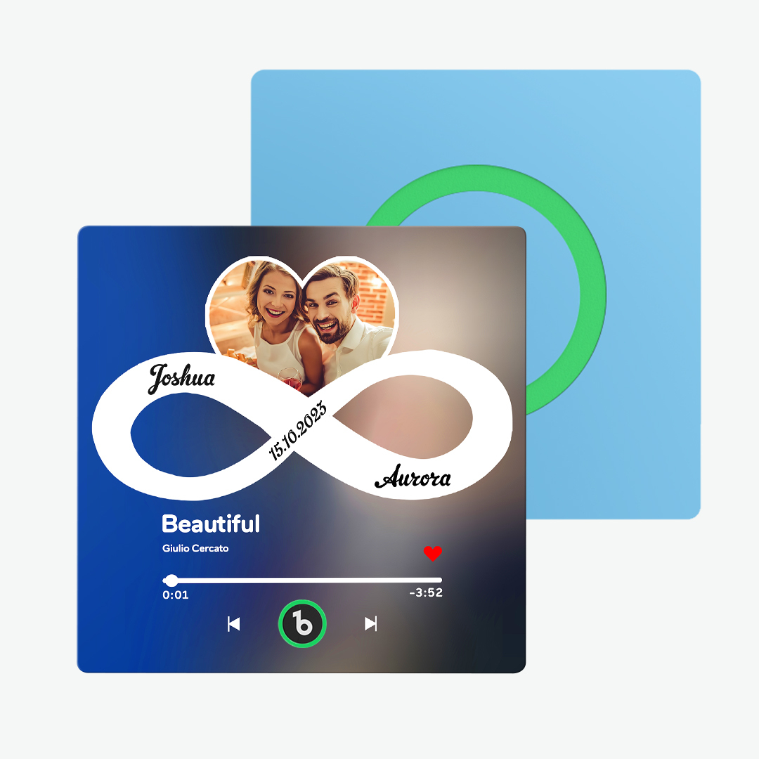 Personalisierter Musik-kühlschrankmagnet, Unendliche Liebe, Album-kühlschrankmagnet, Valentinstagsgeschenke, Bunt - meinemondlampe