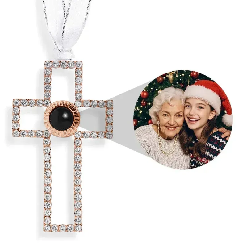 Personalisierter Projektionsschmuck, Individuell Gestaltete Schneeflocken-weihnachtsschmuck-geschenke Mit Foto