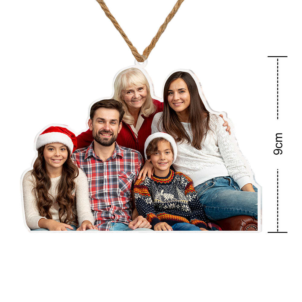 Personalisierter Foto-weihnachtsbaumschmuck, Weihnachtsgeschenk Für Die Familie - meinemondlampe