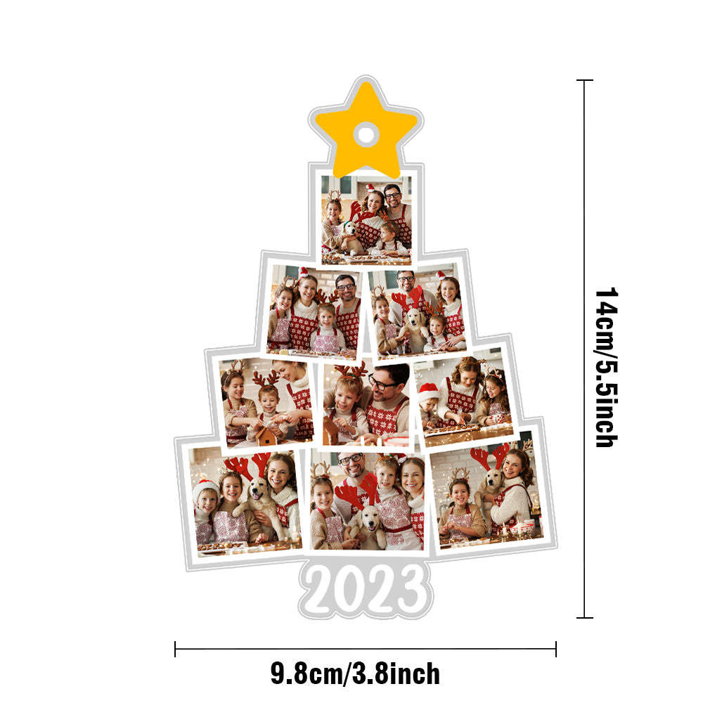 Personalisierte Familienfotos, Acryl-ornament, Individuelles Weihnachts-andenken, Weihnachtsgeschenk-dekoration - meinemondlampe