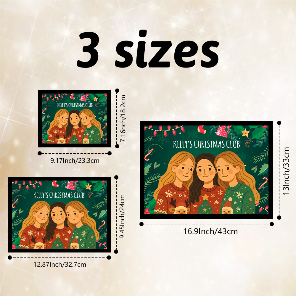 Personalisierter Holzrahmen Mit Cartoon-motiv Als Weihnachtsgeschenk Für Freunde - meinemondlampe