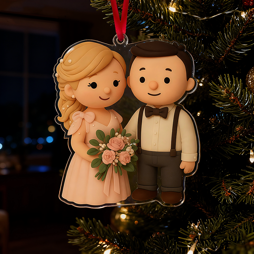 Benutzerdefinierte 3d-effekte Weihnachtsornament Benutzerdefinierte Familiengesicht & Name Dekor Ornamente Weihnachtsgeschenke Für Liebhaber Für Familie