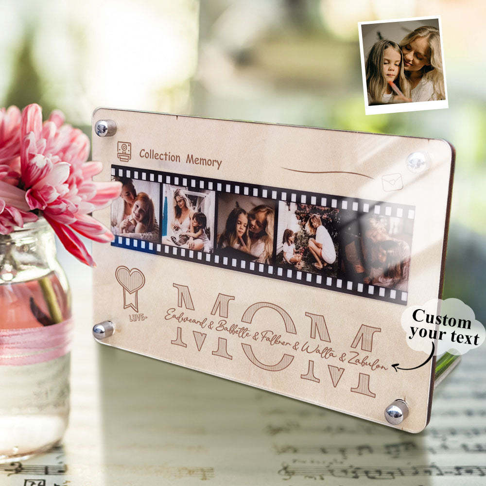 Personalisierte Holzplatte Aus Acrylfolie, Tischdekoration, Geschenk Für Mama - meinemondlampe