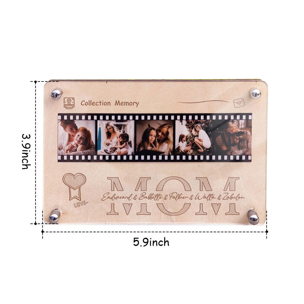 Personalisierte Holzplatte Aus Acrylfolie, Tischdekoration, Geschenk Für Mama - meinemondlampe