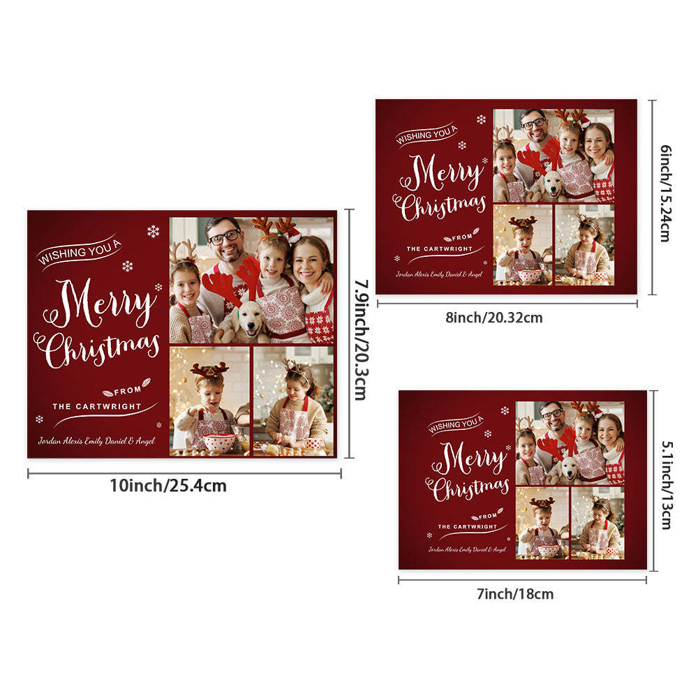 Personalisierter Weihnachtsbilderrahmen Kundenspezifische Foto-weihnachtsgeschenke - meinemondlampe