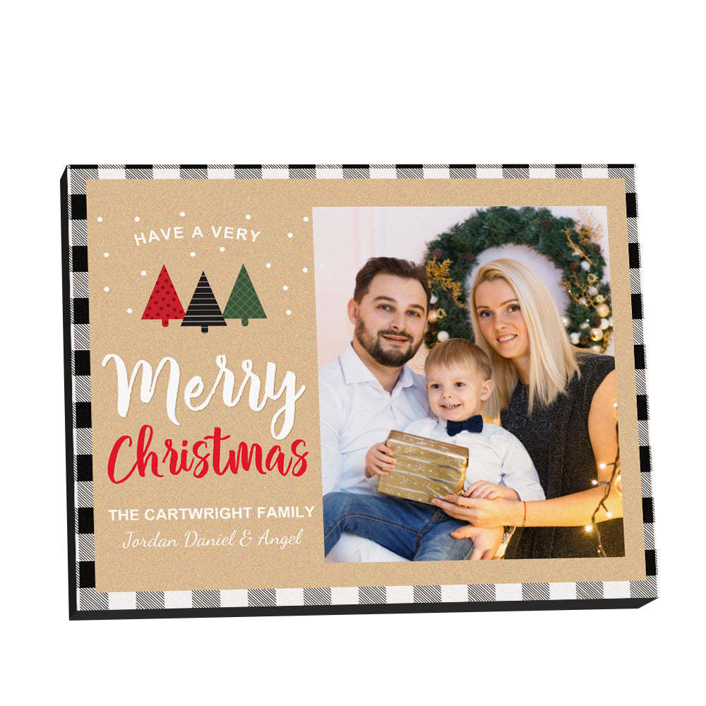 Personalisierter Weihnachtsbilderrahmen Kundenspezifische Foto-weihnachtsgeschenke - meinemondlampe