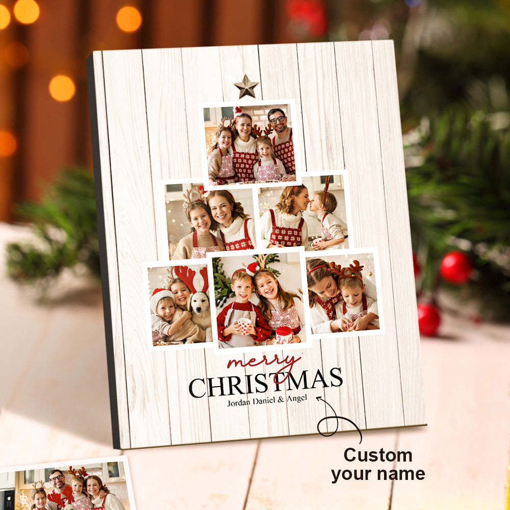 Personalisierter Weihnachtsbilderrahmen Kundenspezifische Foto-weihnachtsgeschenke - meinemondlampe
