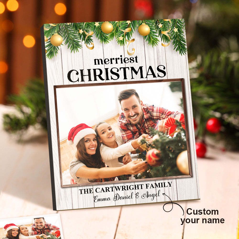 Personalisierter Weihnachtsbilderrahmen Kundenspezifische Foto-weihnachtsgeschenke - meinemondlampe