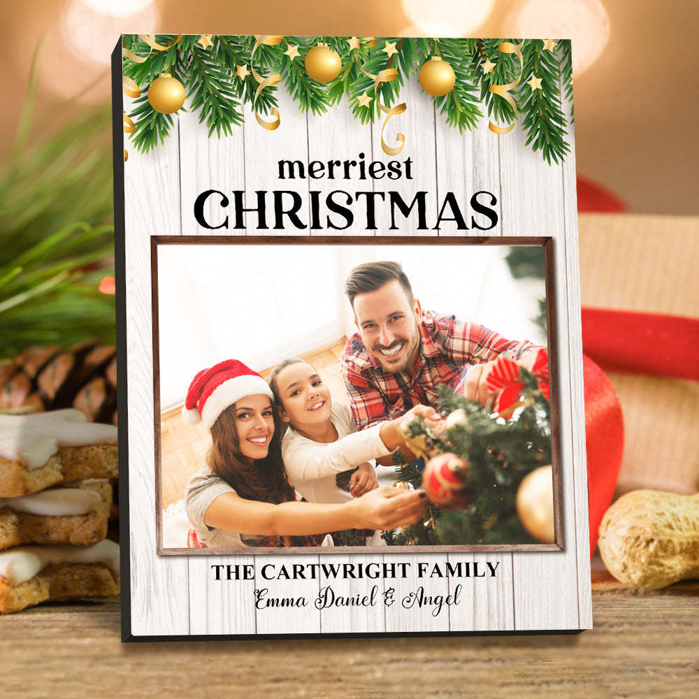 Personalisierter Weihnachtsbilderrahmen Kundenspezifische Foto-weihnachtsgeschenke - meinemondlampe