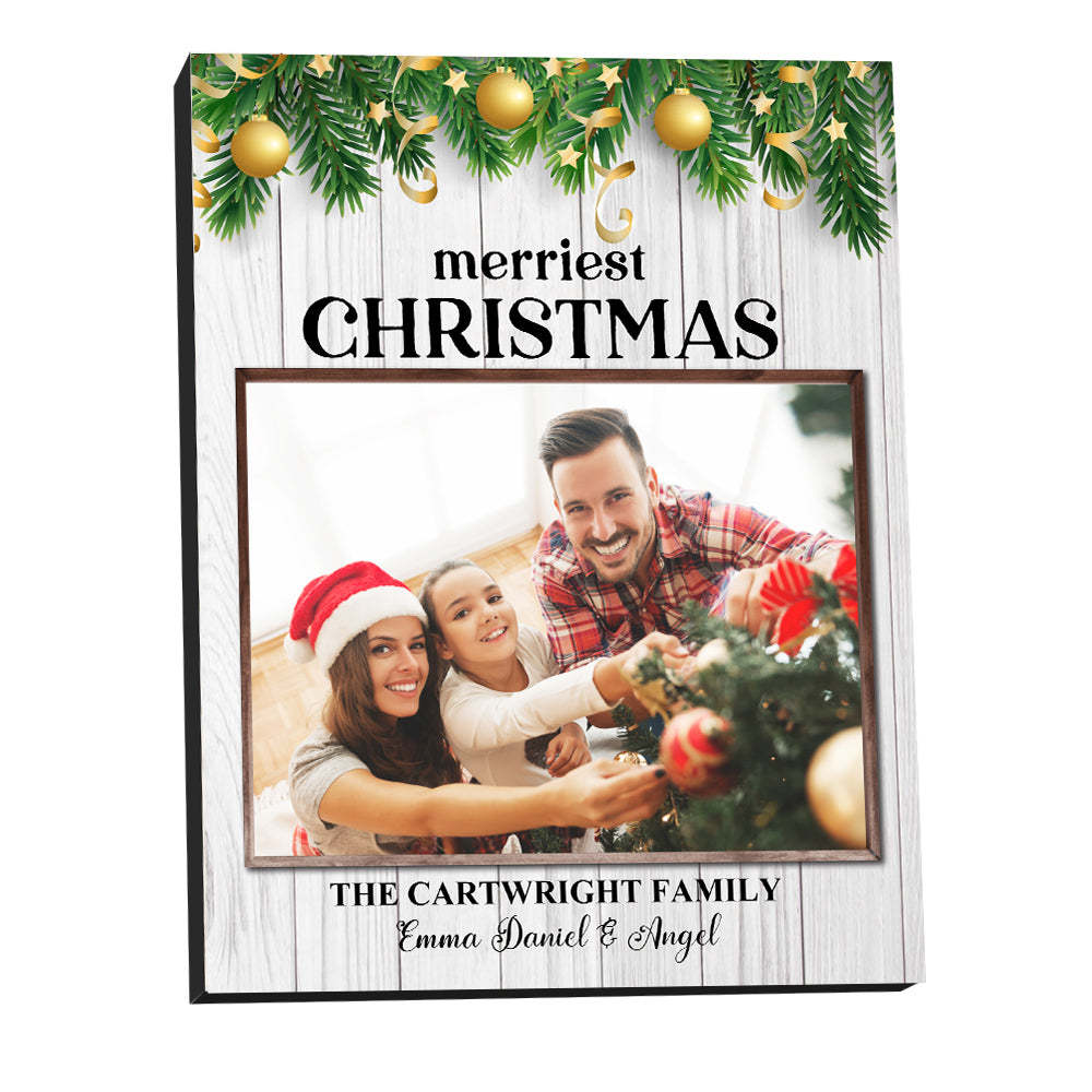 Personalisierter Weihnachtsbilderrahmen Kundenspezifische Foto-weihnachtsgeschenke - meinemondlampe