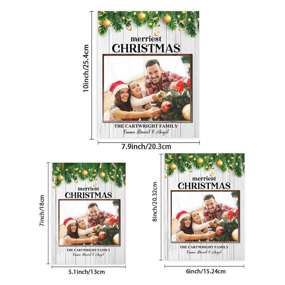 Personalisierter Weihnachtsbilderrahmen Kundenspezifische Foto-weihnachtsgeschenke - meinemondlampe