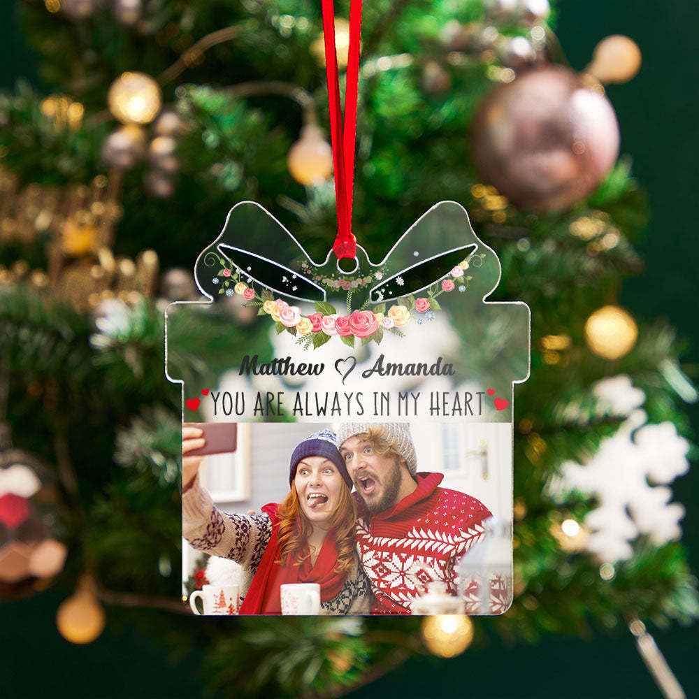 Weihnachtsgeschenk Personalisierte Foto-acryl-weihnachtsverzierung - meinemondlampe