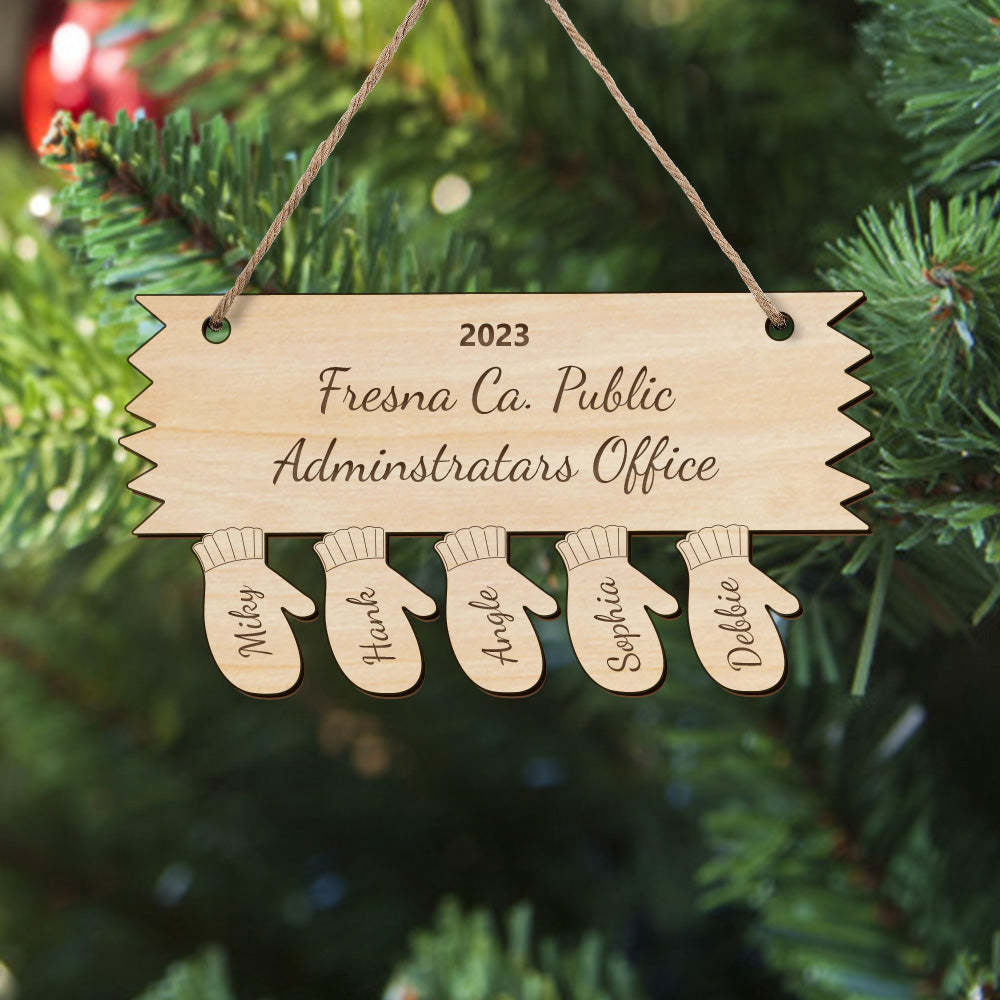 Personalisierter Familienname-weihnachtsschmuck Aus Holz, Weihnachtsbaumschmuck, Geschenke - meinemondlampe