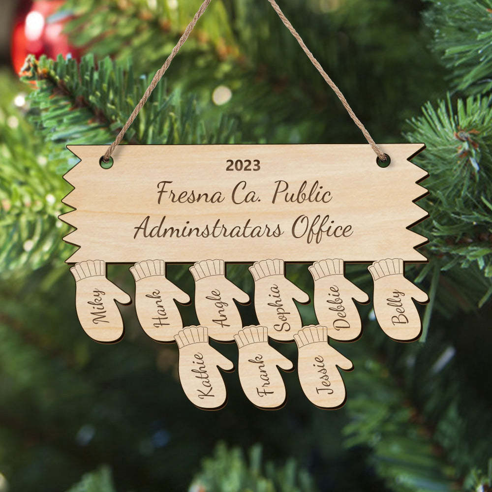 Personalisierter Familienname-weihnachtsschmuck Aus Holz, Weihnachtsbaumschmuck, Geschenke - meinemondlampe