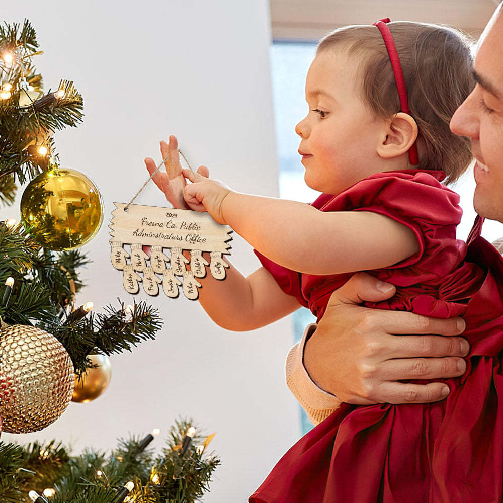 Personalisierter Familienname-weihnachtsschmuck Aus Holz, Weihnachtsbaumschmuck, Geschenke - meinemondlampe