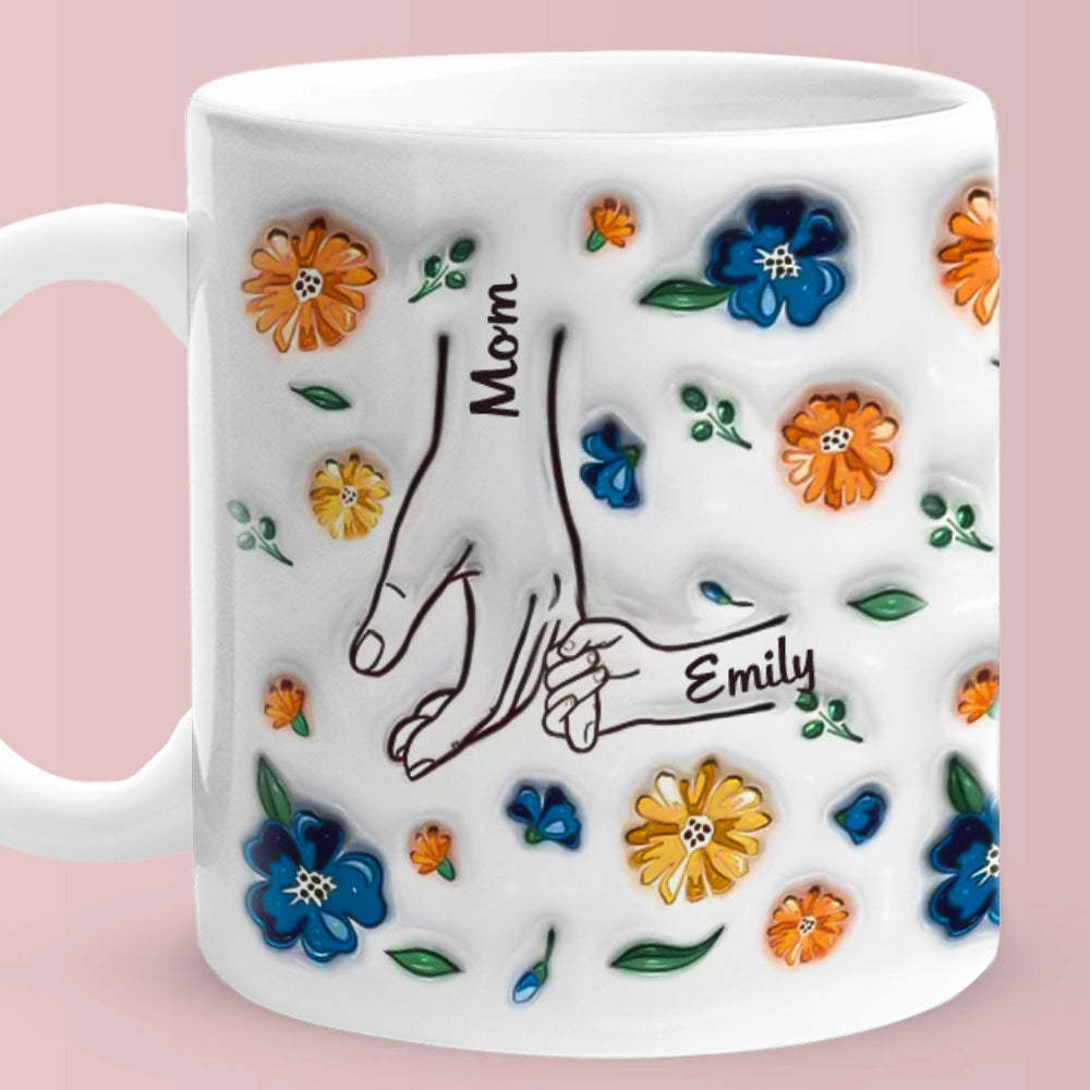Halten Sie Mich Fest, Halten Sie Mich Sicher – Personalisierte, Individuell Bedruckte Tasse Mit 3d-effekt Für Die Familie