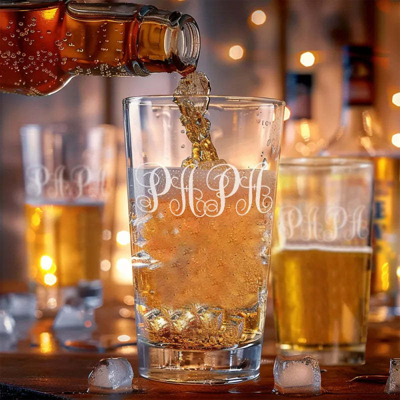 Personalisierbares Bierglas „to Dad", 473 Ml, Mit Namen, Datum, Vatertag, Geburtstag Für Papa, Opa, Ehemann - meinemondlampe