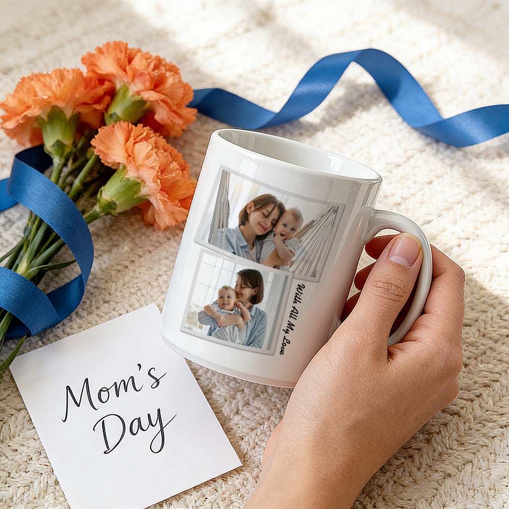 Personalisierte Fototasse Mit Individuellem Text – Geschenk Für Mama – Personalisiertes Geschenk Zum Muttertag - meinemondlampe