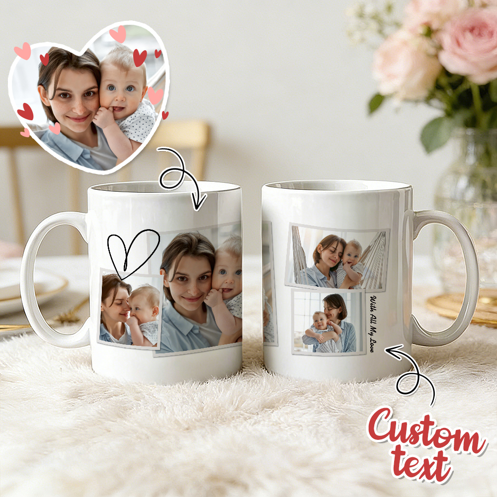 Personalisierte Fototasse Mit Individuellem Text – Geschenk Für Mama – Personalisiertes Geschenk Zum Muttertag - meinemondlampe