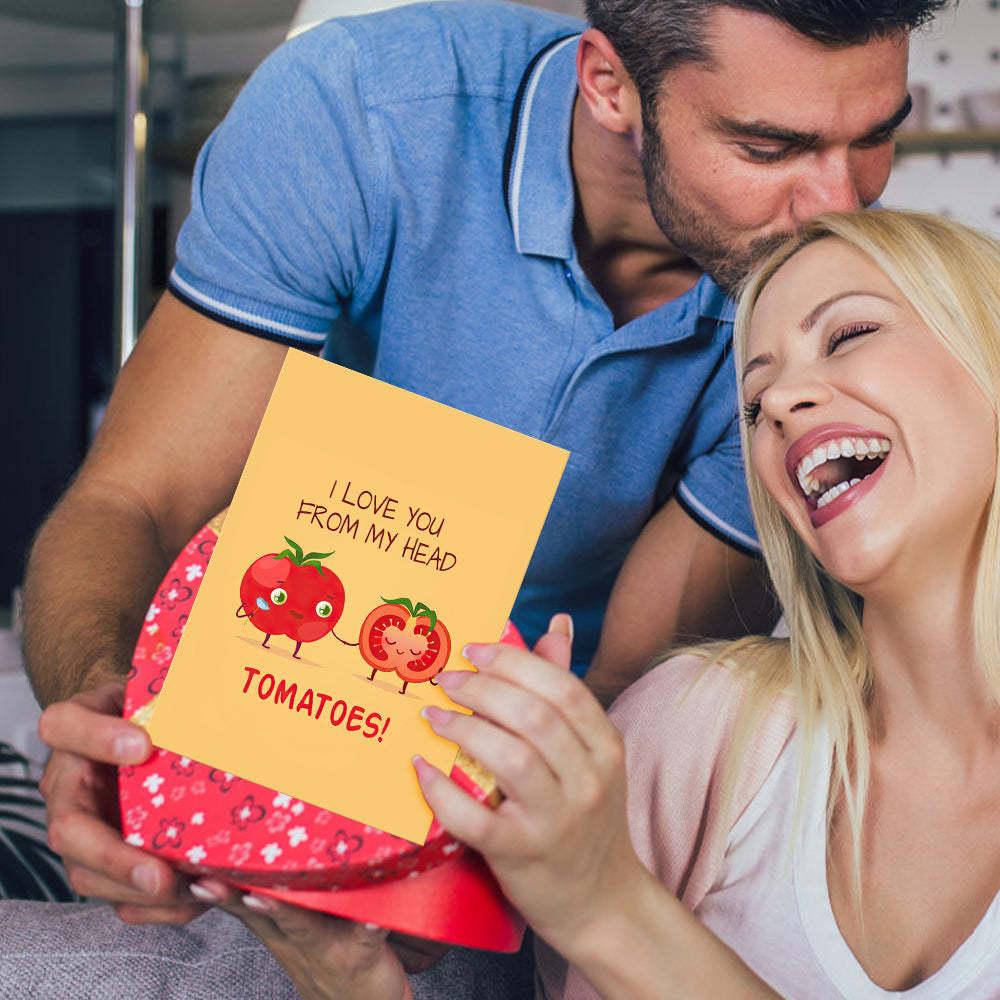 Lustige Tomaten-grußkarte, Geschenk Für Sie Oder Ihn - meinemondlampe