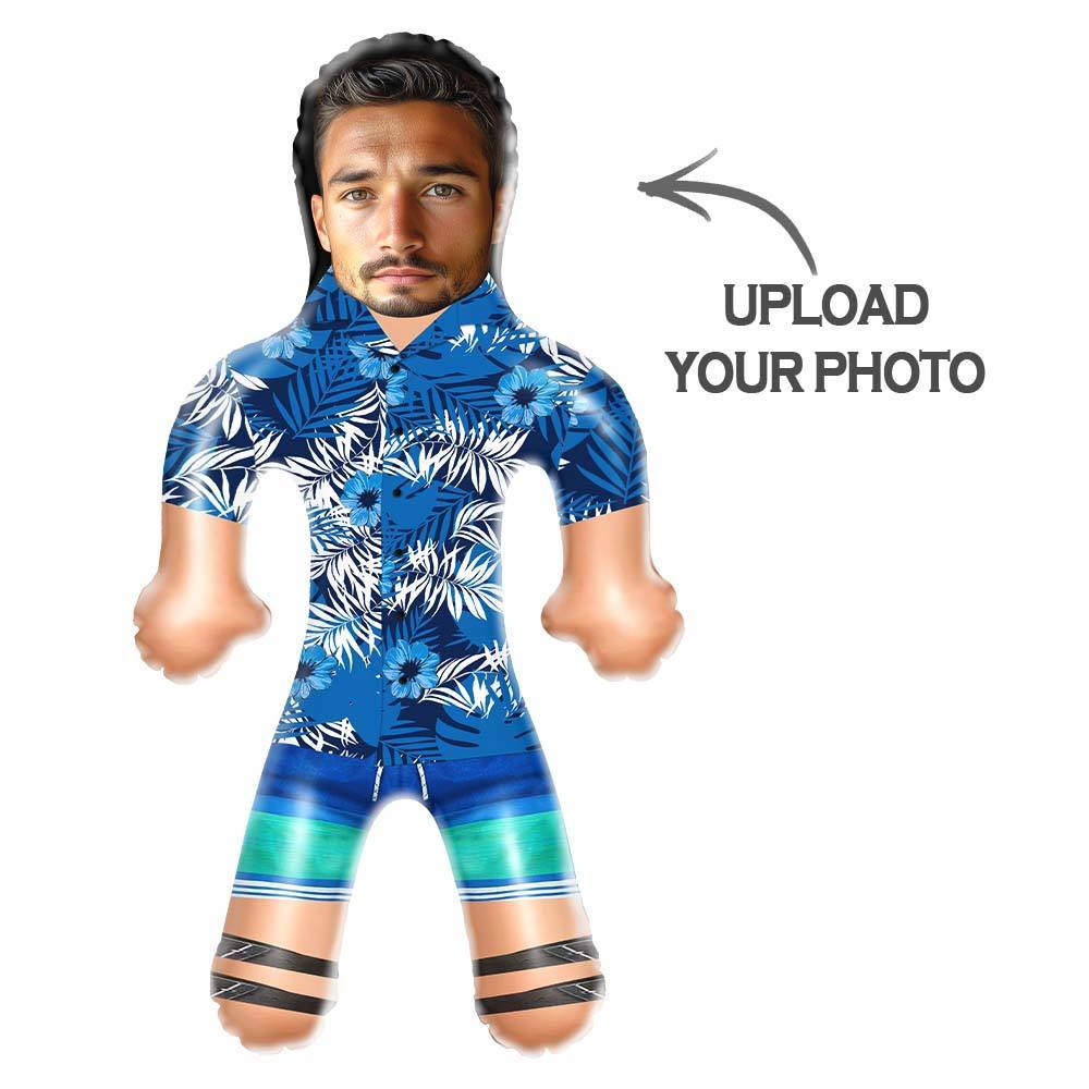Personalisierte Aufblaspuppen Hawaiihemd Berge Lustiger Aufblasbarer Mann Bedrucktes Gesicht Für Partygeschenke - meinemondlampe