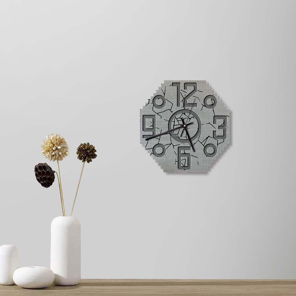 Künstlerische Baustein-wanduhr, Lustige Puzzle-dekoration - meinemondlampe