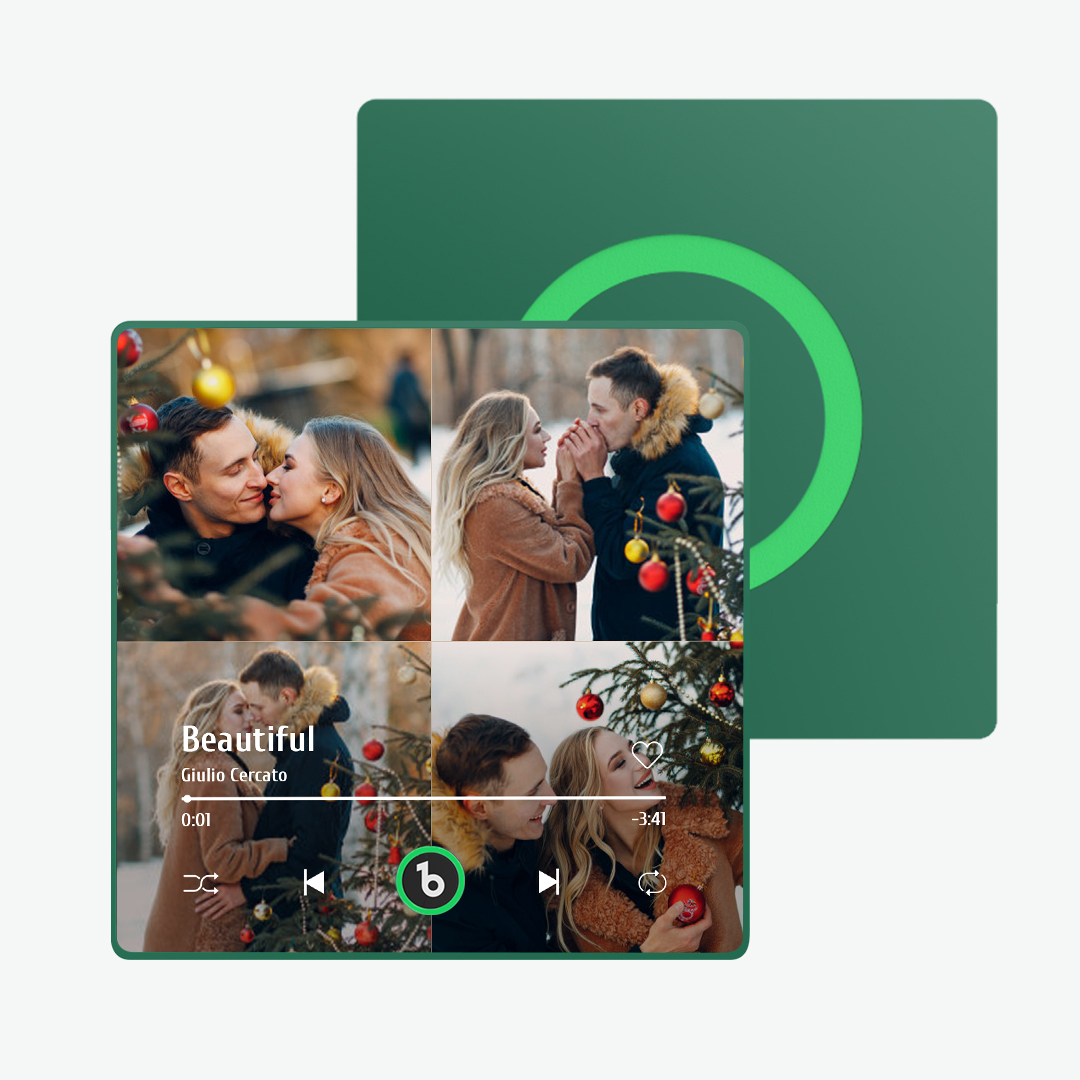 Personalisierter Musik-kühlschrankmagnet Mit Buntem Rahmen, Personalisierter Album-kühlschrankmagnet, Der Lieder Abspielen Kann, Weihnachtsgeschenk - meinemondlampe
