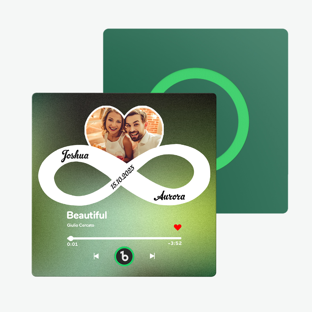 Personalisierter Musik-kühlschrankmagnet, Unendliche Liebe, Album-kühlschrankmagnet, Valentinstagsgeschenke, Bunt - meinemondlampe