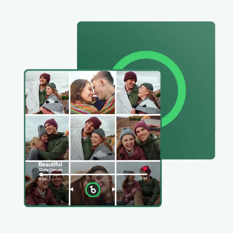 Personalisierter Musik-kühlschrankmagnet Zum Vatertag, Geschenk, Bunter Rahmen, Album, Kühlschrankmagnet, Musik-wandfotoaufkleber, Musikwerk, Das Als Geschenk Gespielt Werden Kann - meinemondlampe