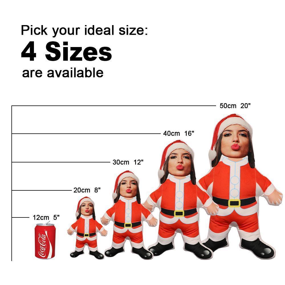 Personalisiertes Gesichtskissen Personalisiertes Fotokissen Fat Bell Weihnachtsmann Minime Kissen Geschenke Für Weihnachten - meinemondlampe