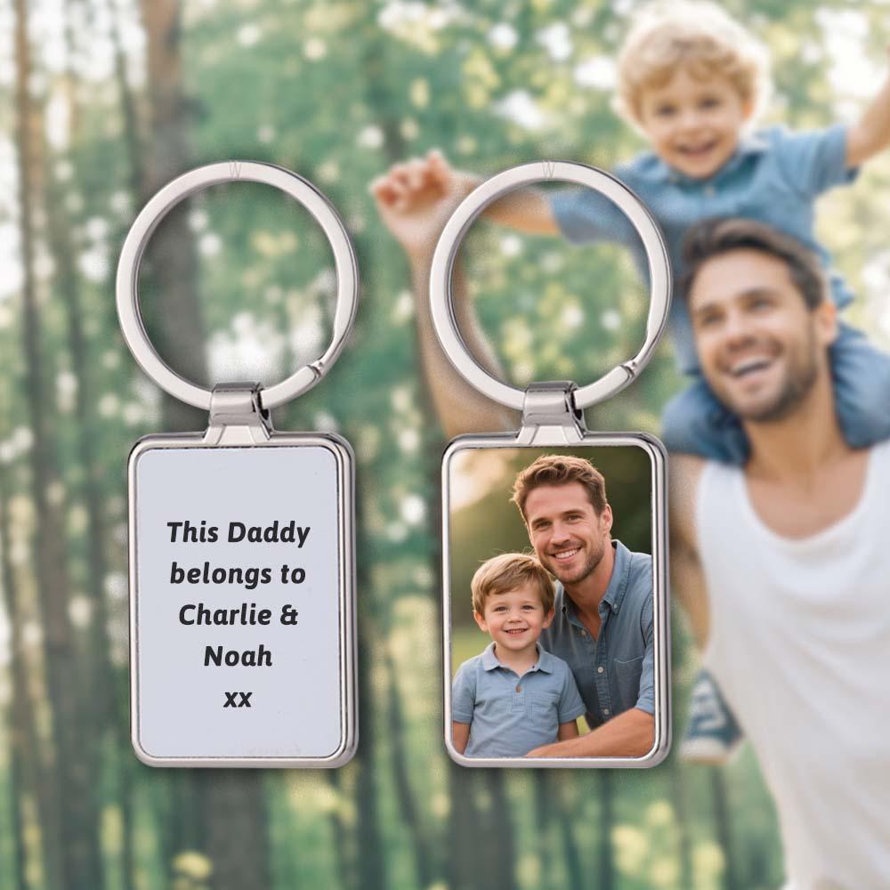 Personalisierter Schlüsselanhänger Mit Papa-foto, Vatertagsgeschenk Für Papa Und Opa, Foto-schlüsselanhänger, Geschenk Für Papa, Geschenk Von Kindern, Geschenk Zur Geburt - meinemondlampe