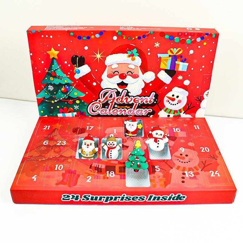 Weihnachts-adventskalender, Blindbox, Countdown Zum Abreißen Mit 24 Tagen Zahlen, Weihnachts-schlüsselanhänger - meinemondlampe