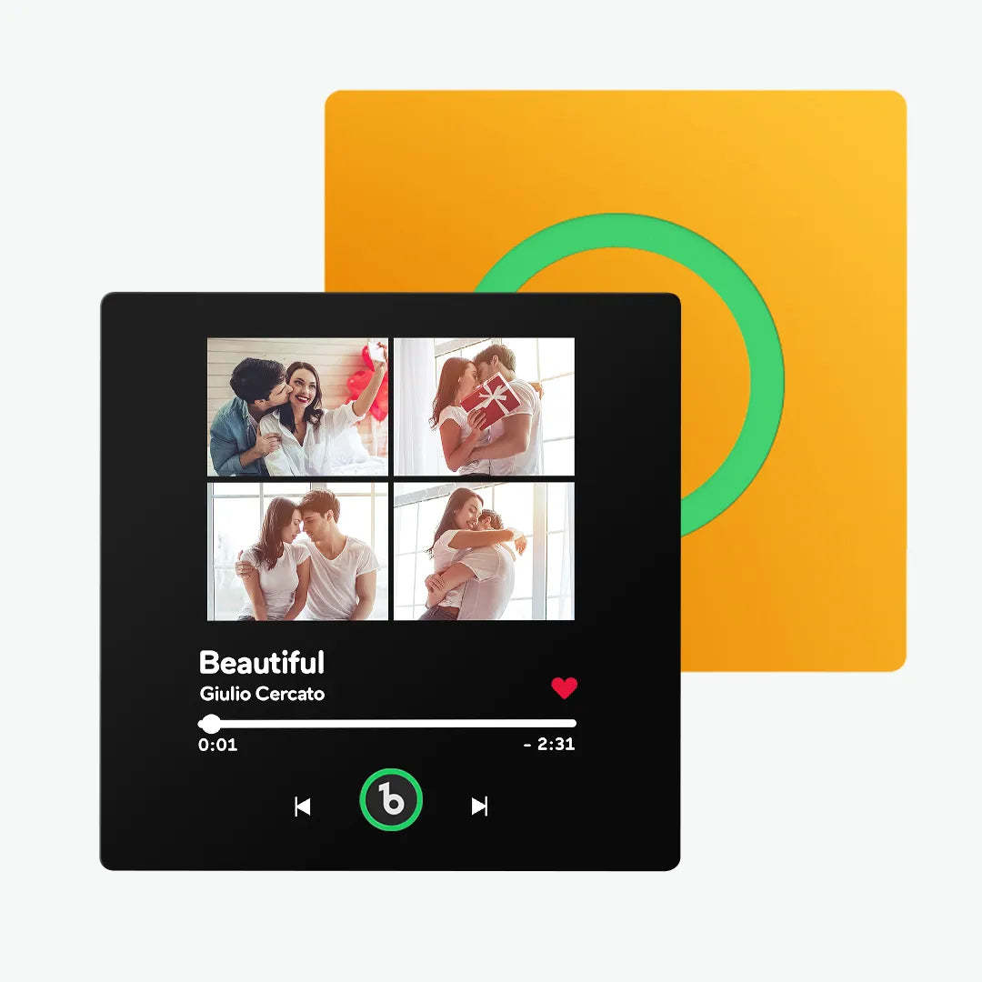 Personalisierter Musik-kühlschrankmagnet Zum Vatertag, Geschenk, Bunter Rahmen, Album, Kühlschrankmagnet, Musik-wandfotoaufkleber, Musikwerk, Das Als Geschenk Gespielt Werden Kann - meinemondlampe
