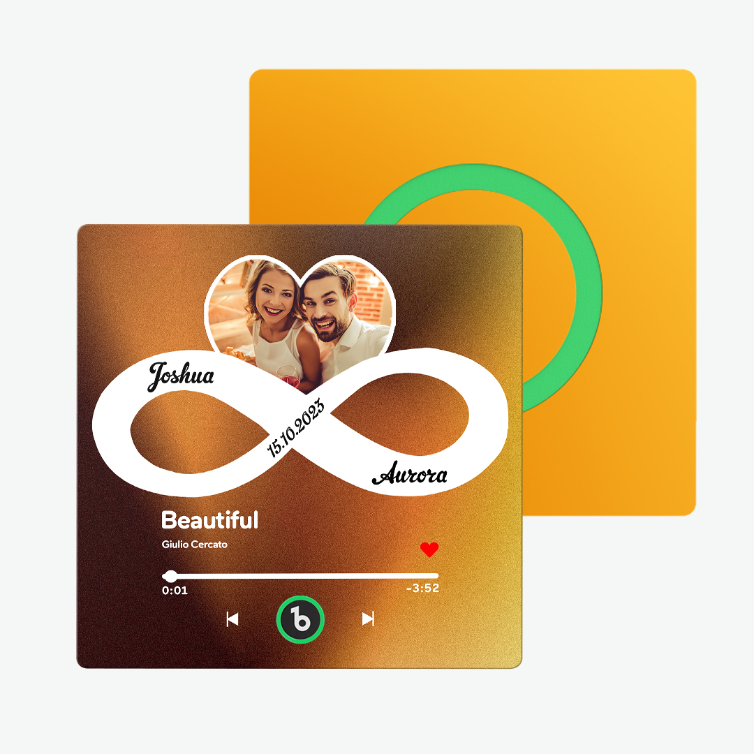 Personalisierter Musik-kühlschrankmagnet, Unendliche Liebe, Album-kühlschrankmagnet, Valentinstagsgeschenke, Bunt - meinemondlampe