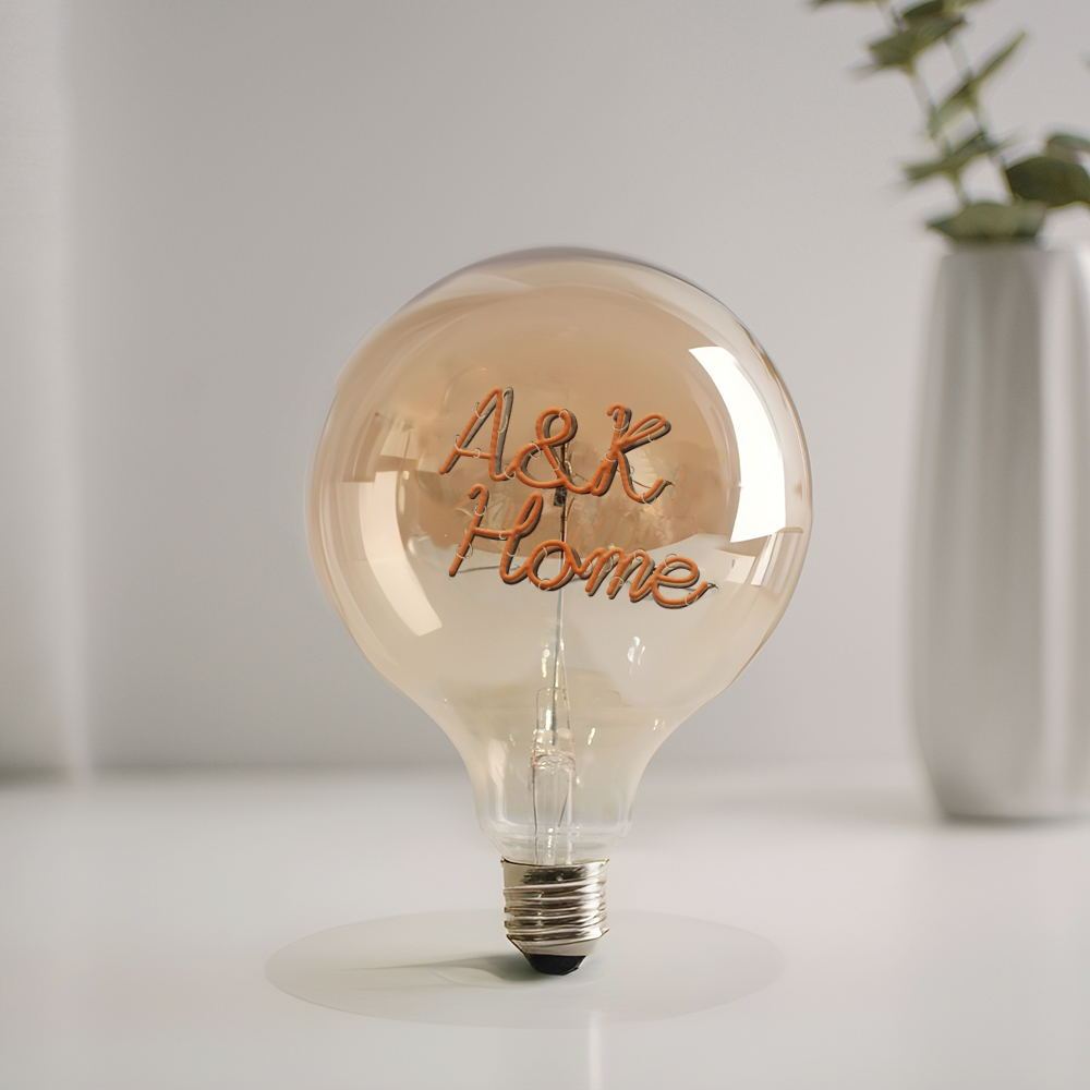 Benutzerdefinierte Text Vintage Edison Led Filament Modellierung Lampe Weiche Glühbirnen Dekorative Warme Gelbe Licht Led - meinemondlampe