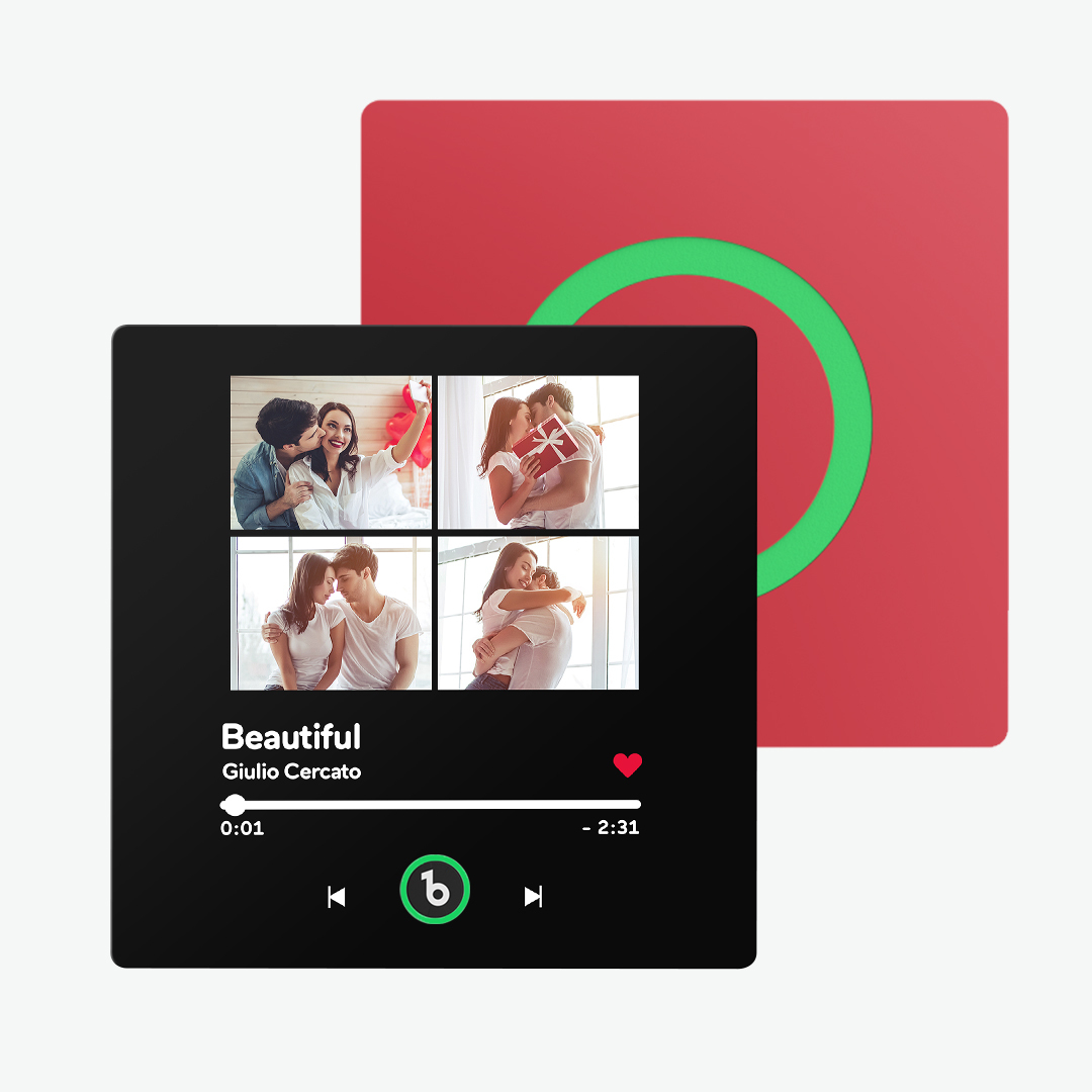 Individueller Musik-kühlschrankmagnet, 4 Fotos, Buntes Album, Kühlschrankmagnet, Geschenke Für Freundin - meinemondlampe