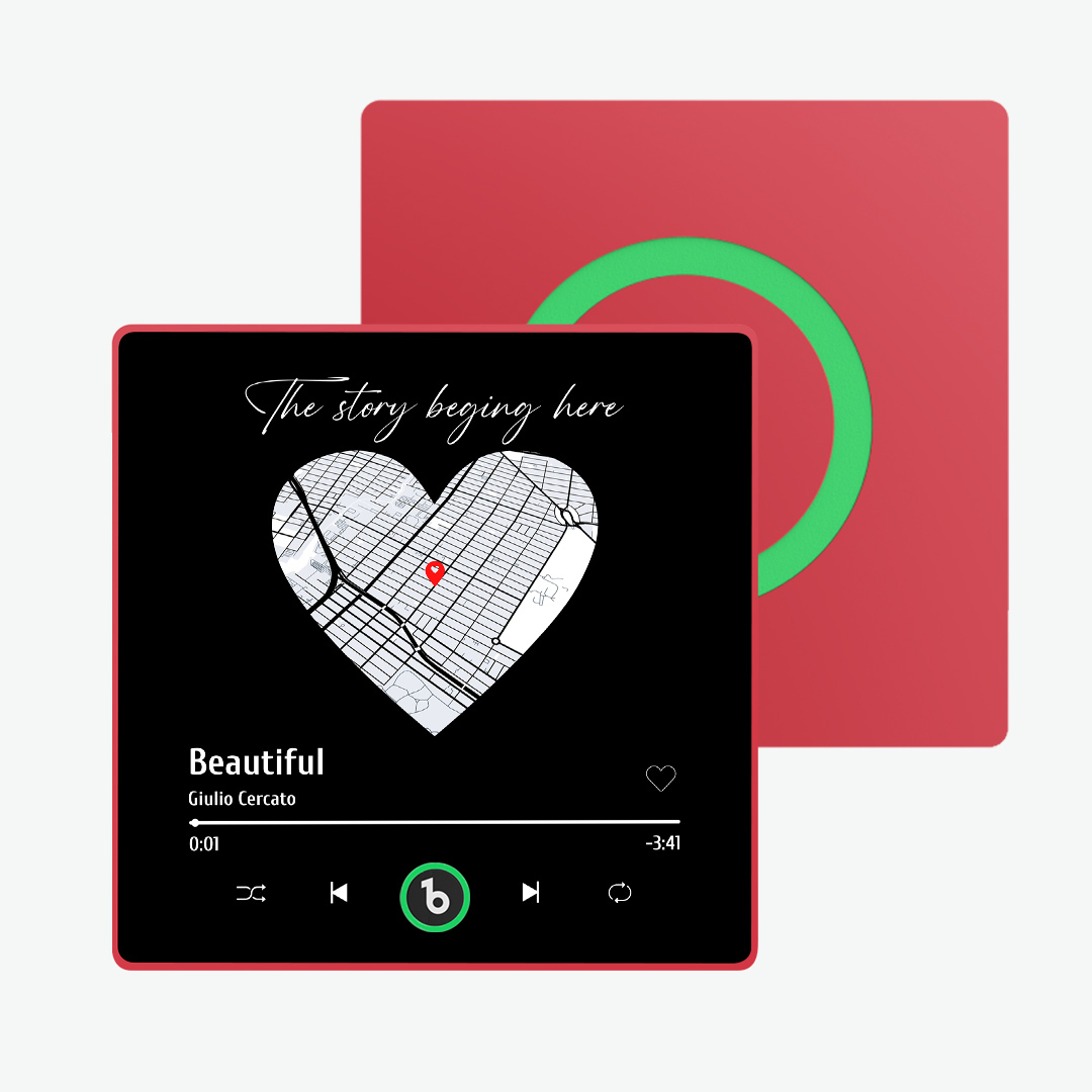 Personalisierter Musik-kühlschrankmagnet Mit Buntem Rahmen, Personalisierter Herzkarten-kühlschrankmagnet Mit Foto, Jubiläumsgeschenk Für Paare - meinemondlampe