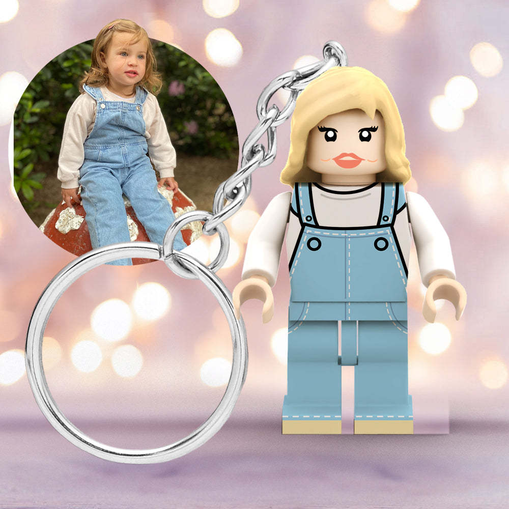 Kreatives Geschenk Ganzkörper-minifiguren-schlüsselanhänger, Personalisiertes Foto-minifiguren-schlüsselanhänger - meinemondlampe
