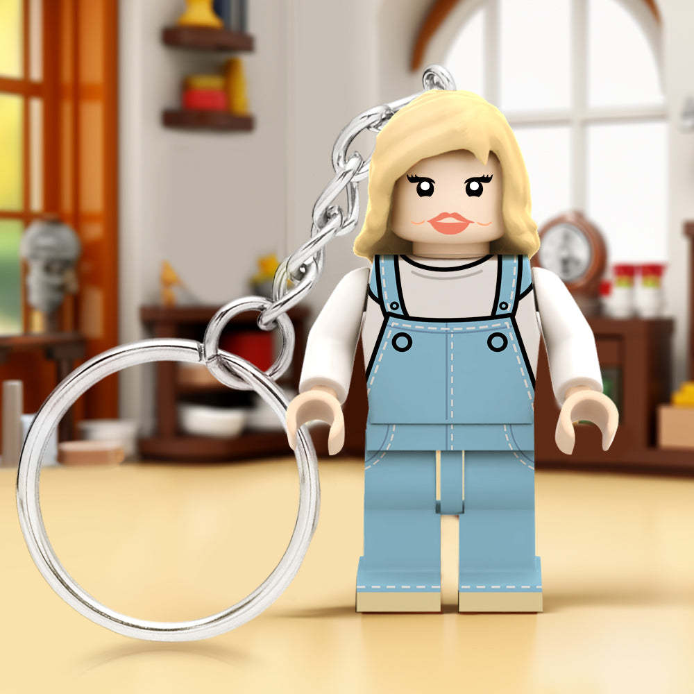Kreatives Geschenk Ganzkörper-minifiguren-schlüsselanhänger, Personalisiertes Foto-minifiguren-schlüsselanhänger - meinemondlampe