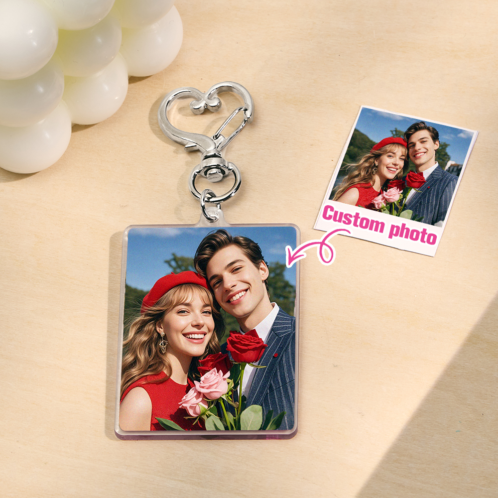 Personalisierter Schlüsselanhänger, Benutzerdefinierter Foto-schlüsselanhänger, Jubiläumsgeschenk, Geschenk Für Fahrer - meinemondlampe
