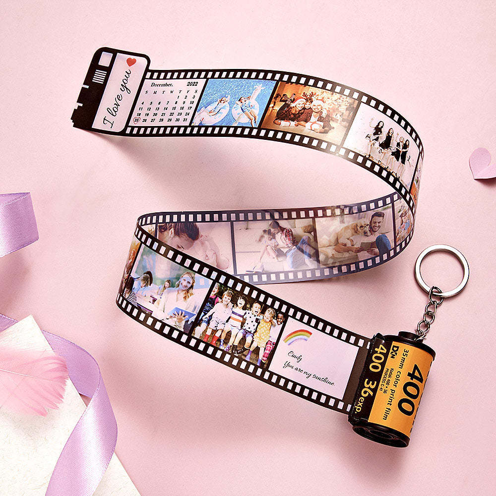 Benutzerdefinierte Kamerarolle Schlüsselanhänger Personalisierte Film Schlüsselanhänger Geschenke Für Liebhaber - meinemondlampe
