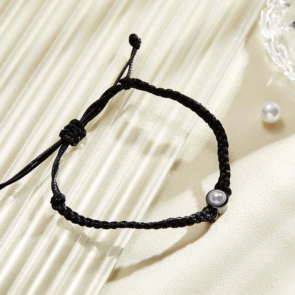 Kundenspezifisches Foto-projektions-armband Einfache Gesponnene Paar-geschenke - meinemondlampe