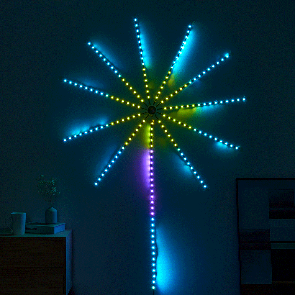 Feuerwerk-led-leuchten, Rgb-streifen, App-steuerung Über Usb Mit Ferngesteuerter Musiksynchronisation, Farbwechselnde Lichter Für Weihnachten - meinemondlampe